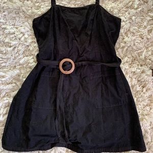 ASOS square neck linen mini dress